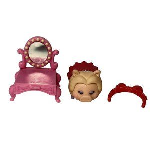 Disney Tsum Tsum Miss Piggy MEDIUM Vinyl Figure Muppets Pig Diva, Bow And Vanity